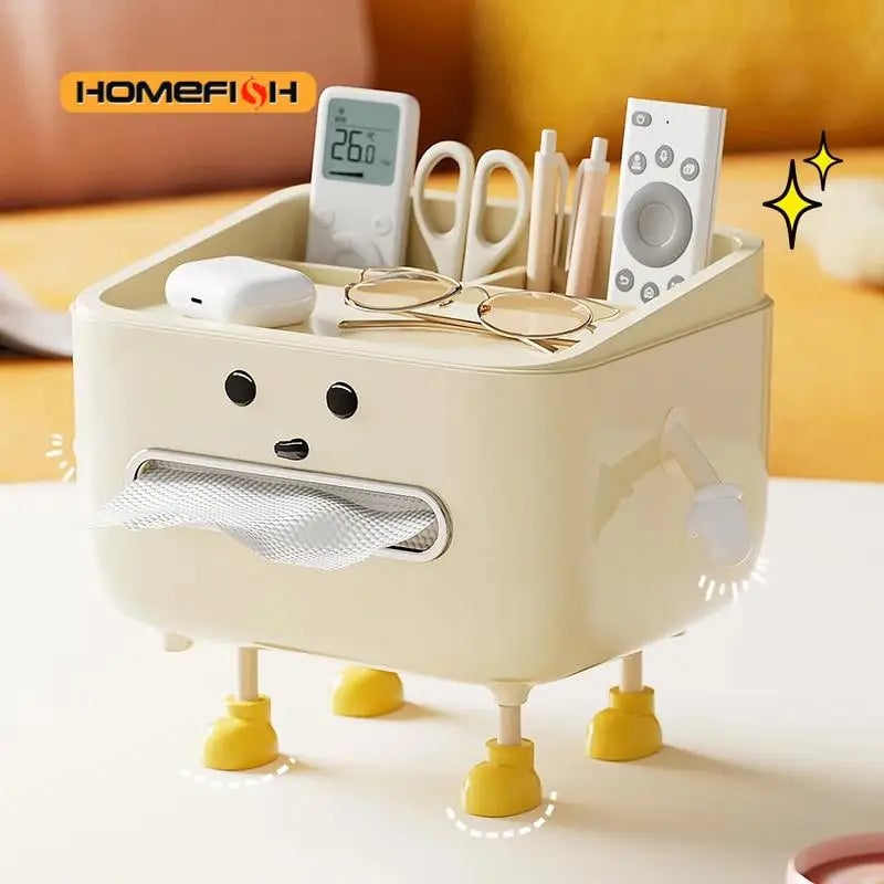 Multi-Function Desktop Organizer Box - Student Dorm Paper Towel Storage