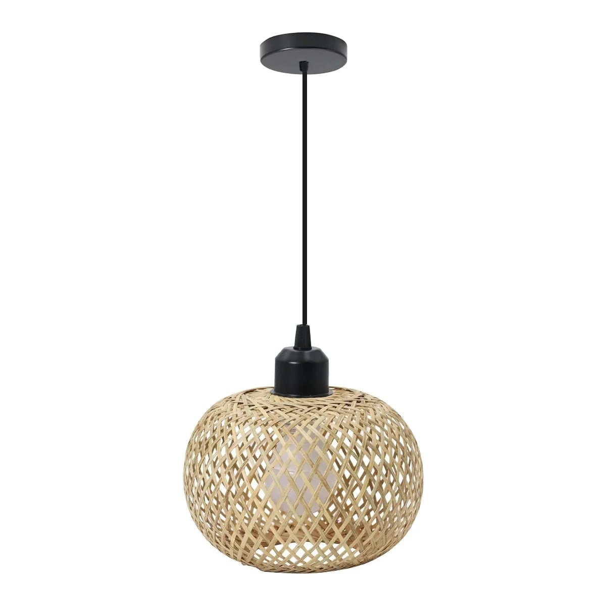 E27 Retro LED Bamboo Woven Ceiling Light - Corridor Aisle Decor