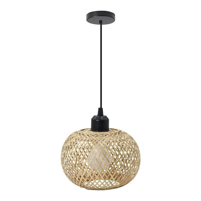 E27 Retro LED Bamboo Woven Ceiling Light - Corridor Aisle Decor