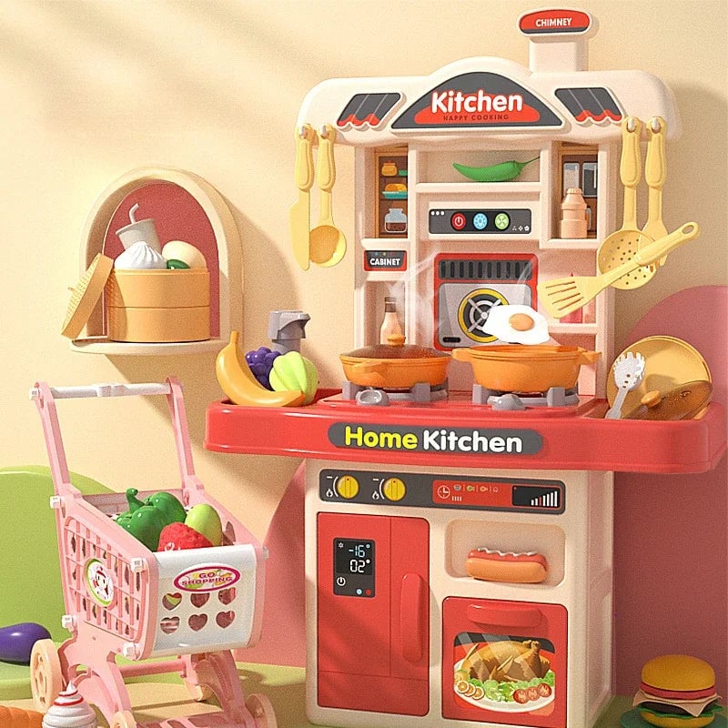 Interactive Kitchen Playset with Sound - Educational Cooking Toy Set