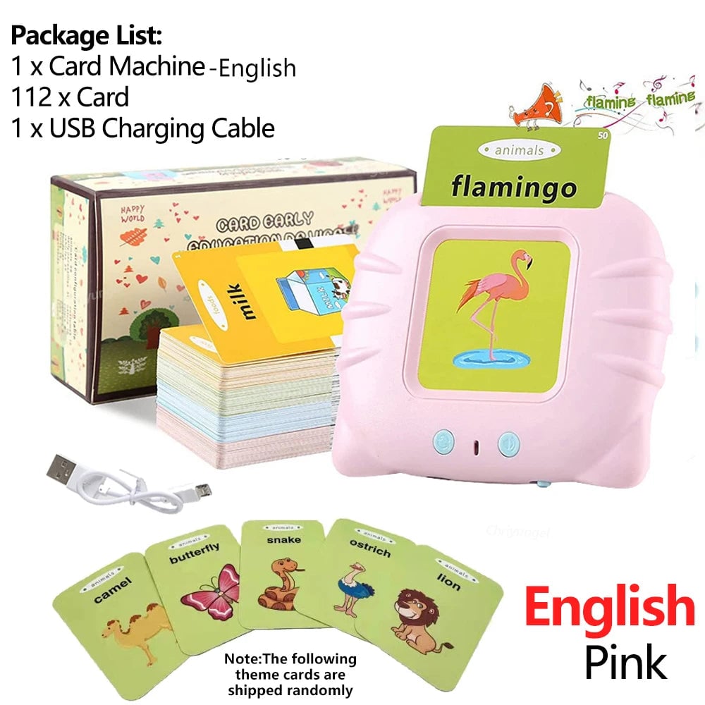 Multilingual Talking Flashcards Machine - English Spanish Italian Arabic
