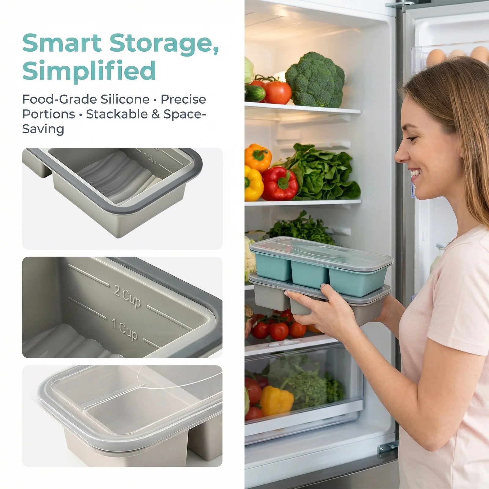 Multi-Cavity Silicone Ice Cream Mold - Giant Popsicle Freezer Tray