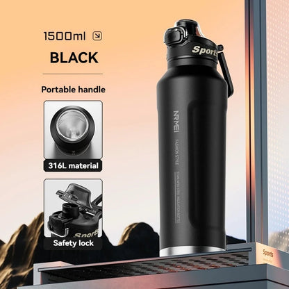 1.5L Stainless Steel Insulated Water Bottle Double Wall Vacuum