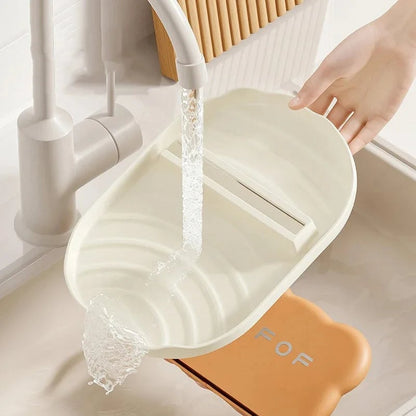 Kitchen Bear Pot Lid Rack Countertop Utensil Organizer with Drain