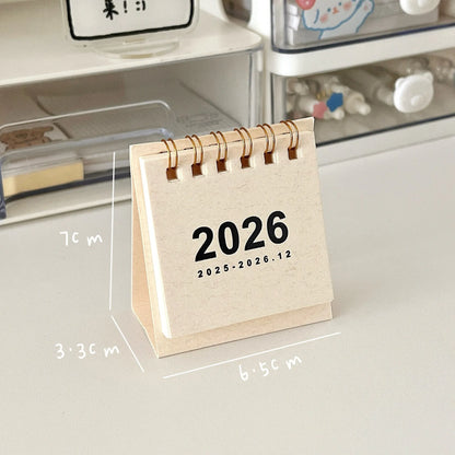 2026 Mini Spiral Desktop Calendar - Creative Office Stationery Decor