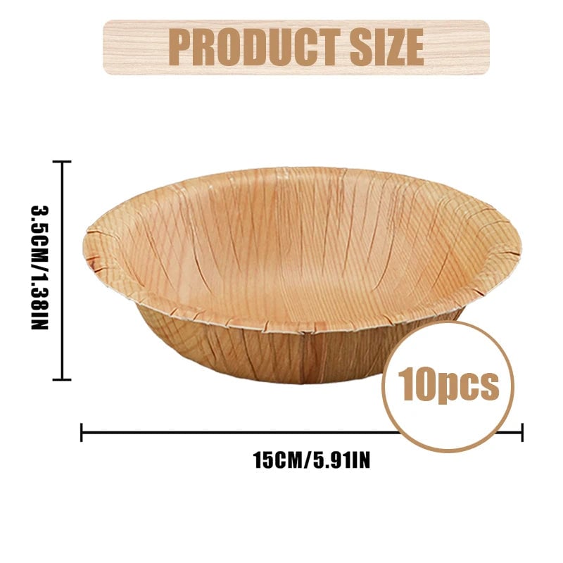 Rectangle Wood Paper Plates 10/20pcs Disposable Tableware Party Trays