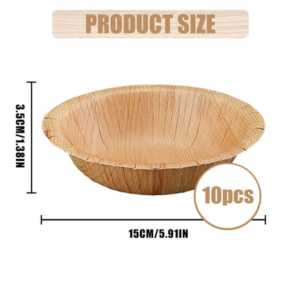 Rectangle Wood Paper Plates 10/20pcs Disposable Tableware Party Trays