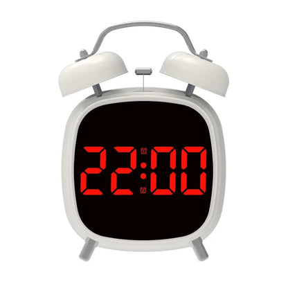 Voice Control Digital Alarm Clock Super Loud Double Bell Heavy Sleeper