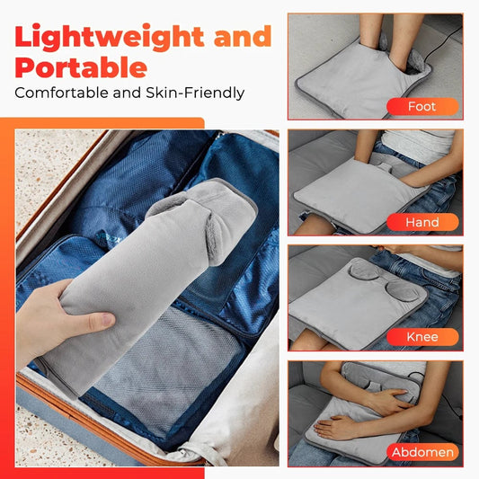 Electric Foot Heating Pad - 4 Temperature Levels, Timer, Portable