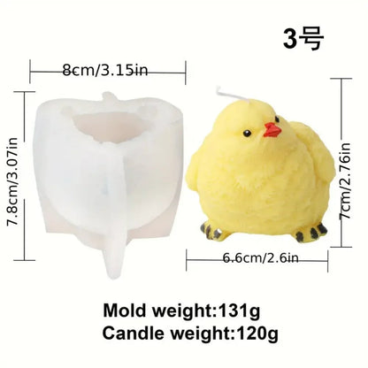 Chick Animal Silicone Mold - DIY Soap Resin Candle Craft Molds