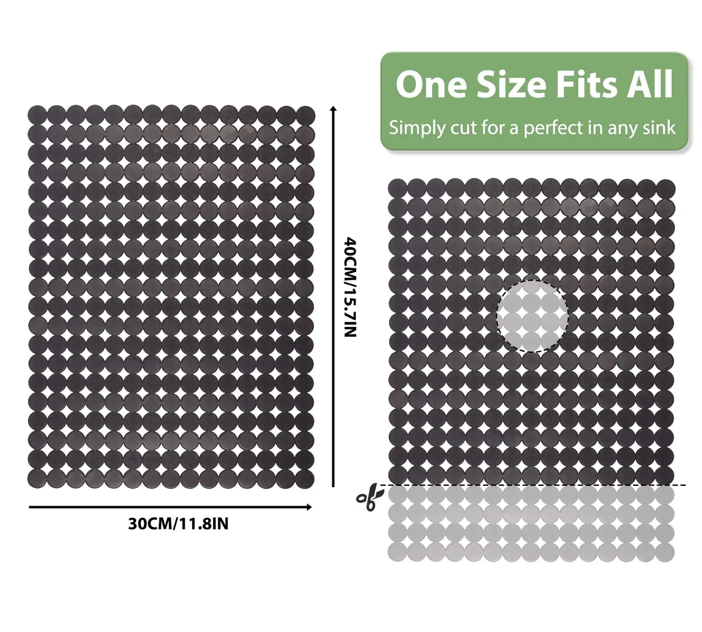 Anti-Slip PVC Kitchen Sink Mat Protector for Stainless Steel Sinks
