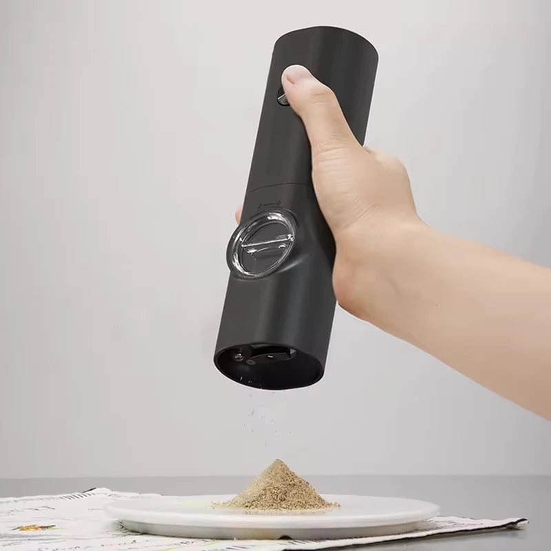 Electric Salt Pepper Grinder Set LED Light Adjustable Spice Mill