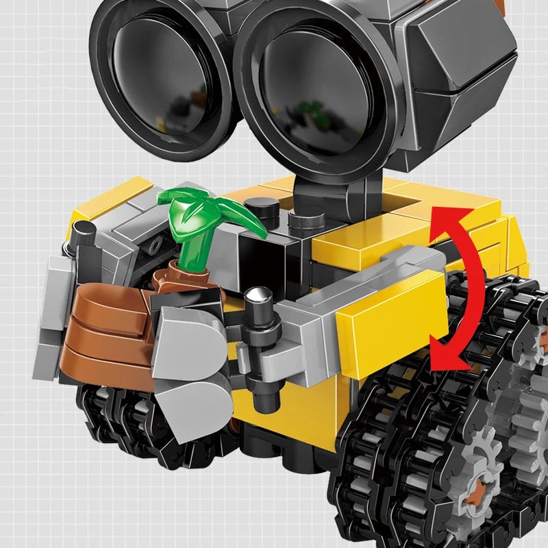 217Pcs Space Mini Robot MOC Building Blocks - Sci-Fi Tracked Bot Model