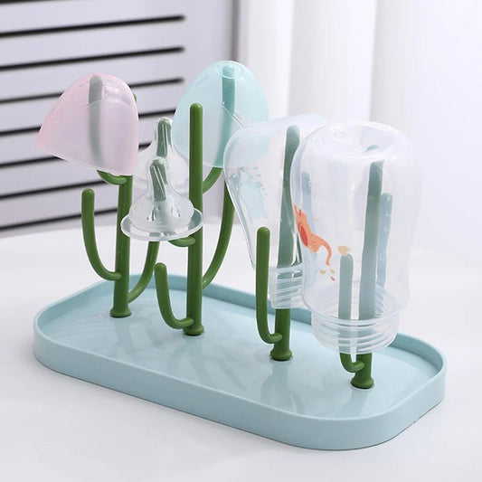 Baby Bottle Drying Rack with Nipple Holder - Multi-Tier Storage