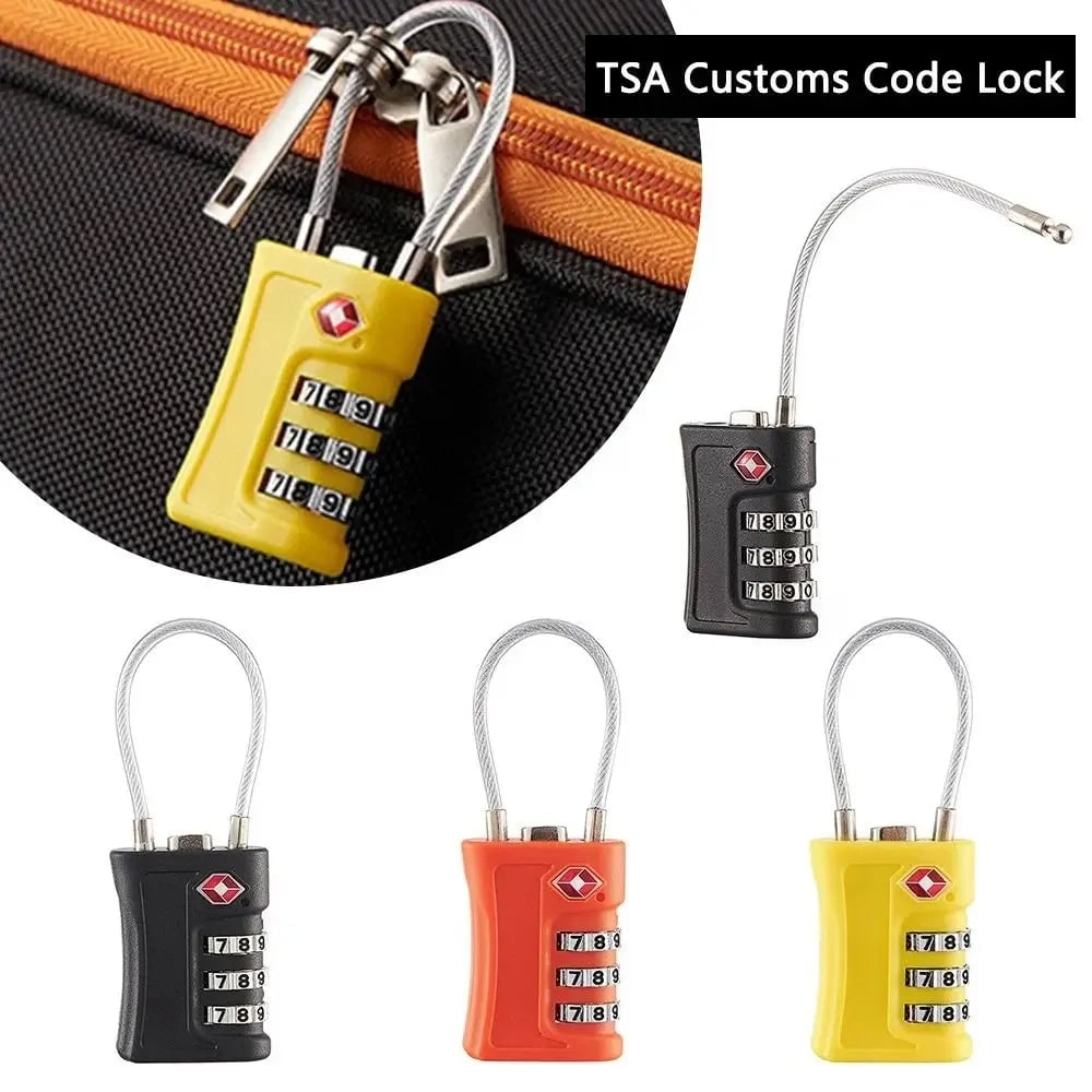 TSA 3-Digit Travel Lock - Zinc Alloy Luggage Security Lock