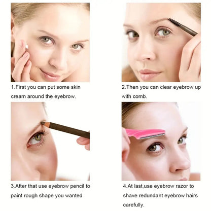 Brow & Face Razor Set 5-40pcs - Eyebrow Hair Trimmer with Cover