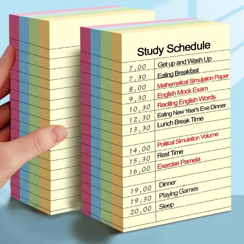 200 Sheet Lined Sticky Notes 4-Color Pack Self-Adhesive Markers