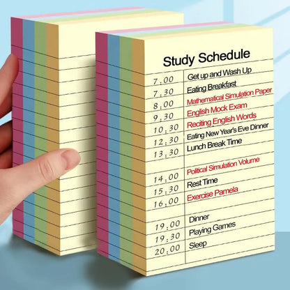 200 Sheet Lined Sticky Notes 4-Color Pack Self-Adhesive Markers