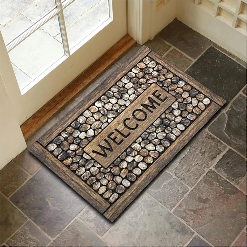 Diatom Mud Non-Slip Door Mat - Super Absorbent Geometric Bathroom Rug