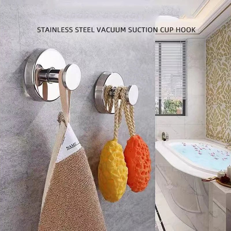 4pcs Waterproof Suction Cup Hooks Strong Hold Bathroom Towel Hangers
