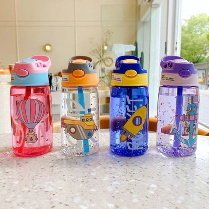 Plastic Straw Water Cup - Duckbill Spout Design for Kids & Adults
