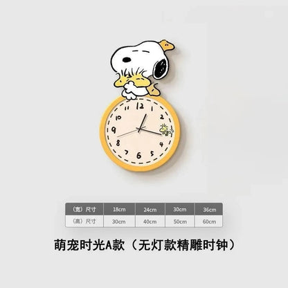 Snoopy Wall Clock - Cartoon Character Design Indoor Decor