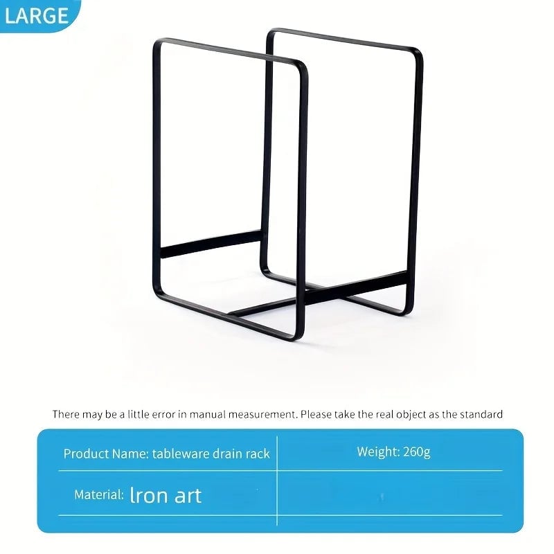 Iron Kitchen Dish Drying Rack - Countertop Plate Storage Cabinet
