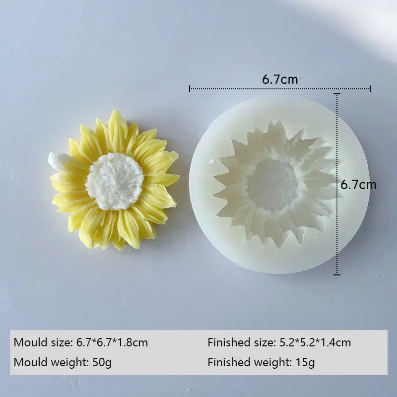 Handmade Daisy Sunflower Soap Plaster Diffuser Stone Mold DIY Kit