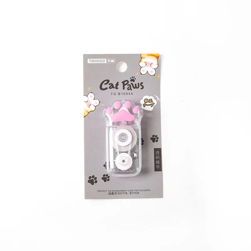 6M Cartoon Cat Claw Correction Tape - Quick Clean Writing Tool
