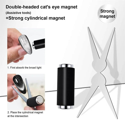 Double Head French Cat Eye Nail Magnet Rabbit Shape Magnetic Stick
