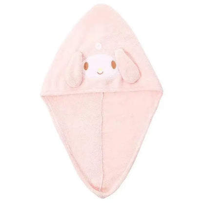 Quick Dry Microfiber Hair Towel Wrap Kuromi My Melody Shower Cap