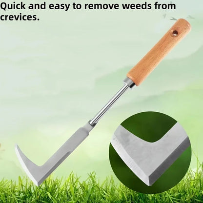 Stainless Steel L Shaped Gap Weeding Tool - Precision Garden Hand Tool