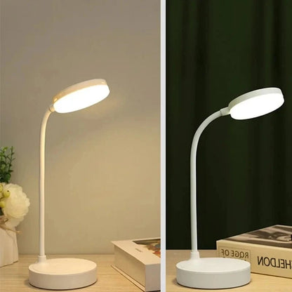 LED Desk Lamp USB Rechargeable 3-Level Dimmable Eye Care Table Light