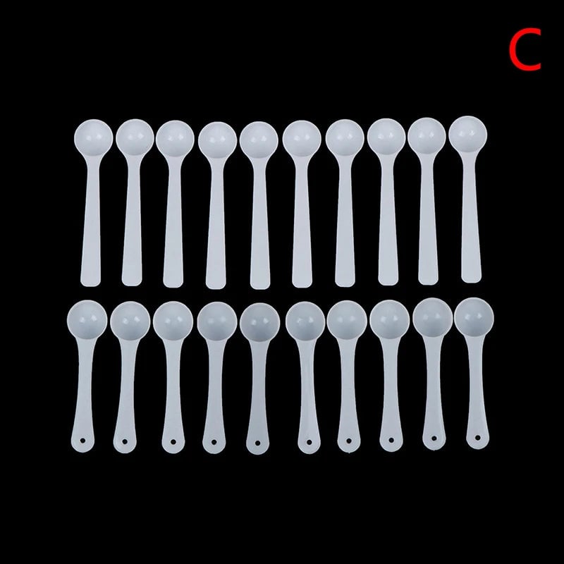 1g Plastic Measuring Scoops - 20PCS Food Medicine Milk Spoons