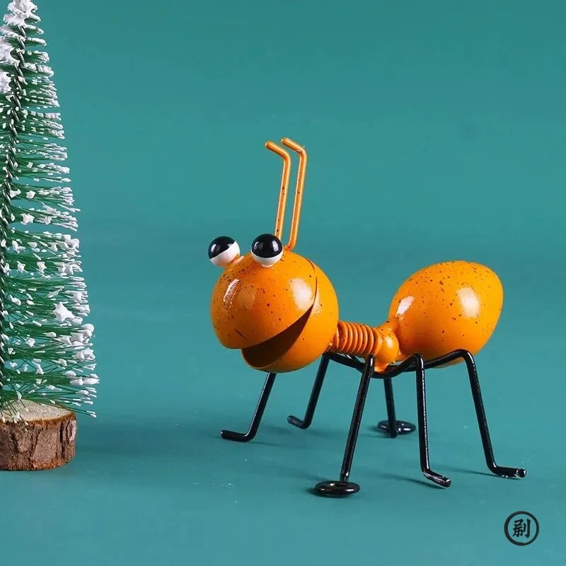 3D Metal Ant Garden Sculpture Wall Fence Hanging Outdoor Decoration