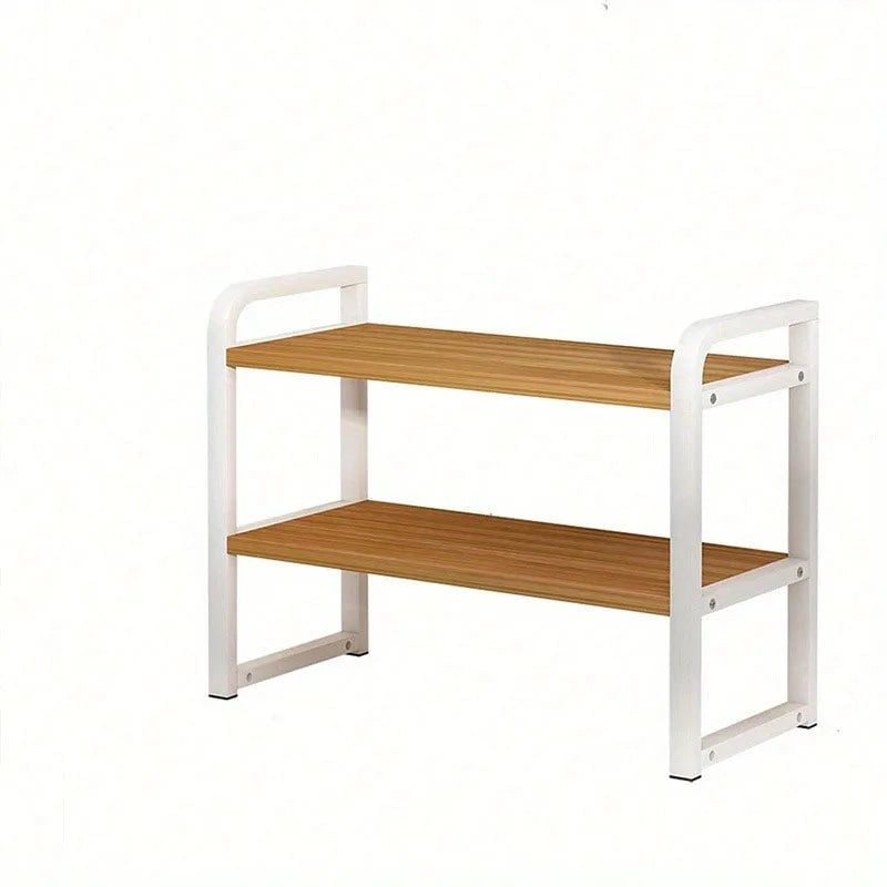 Telescopic Kitchen Countertop Storage Rack - Layered Shelf Organizer