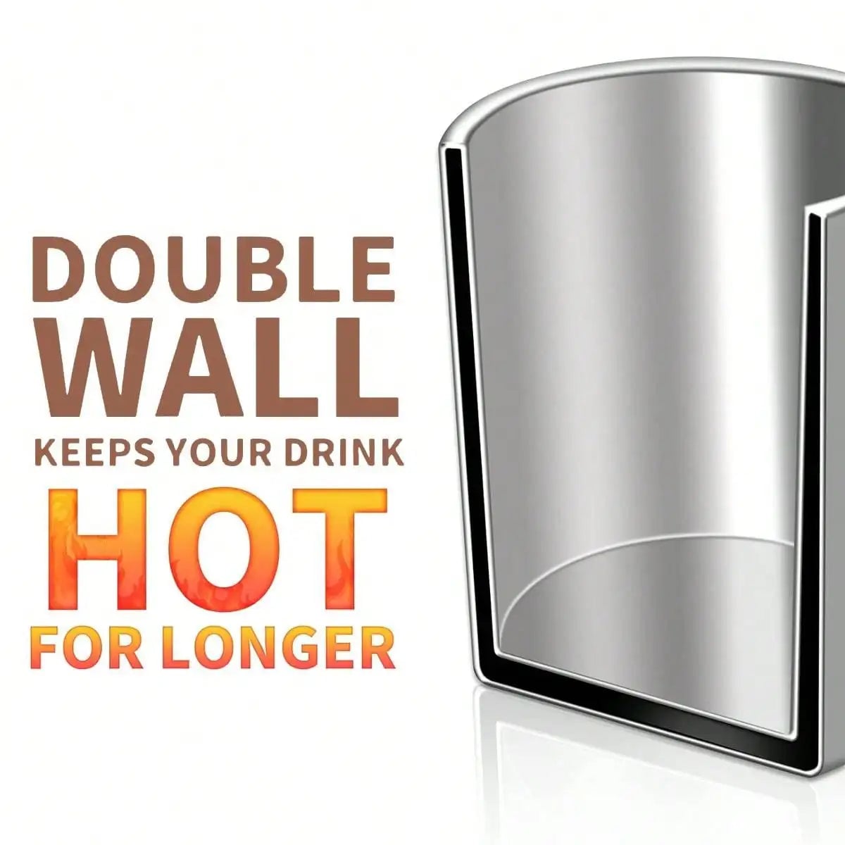 Stainless Steel Double Wall Insulated Coffee Mug with Handle 12oz