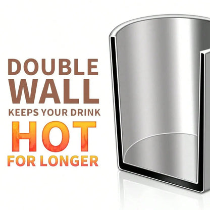 Stainless Steel Double Wall Insulated Coffee Mug with Handle 12oz