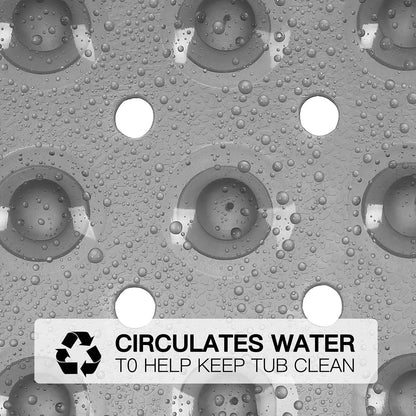 Non-Slip Bathtub Mat 27.6x15in Suction Cups Drain Holes Shower