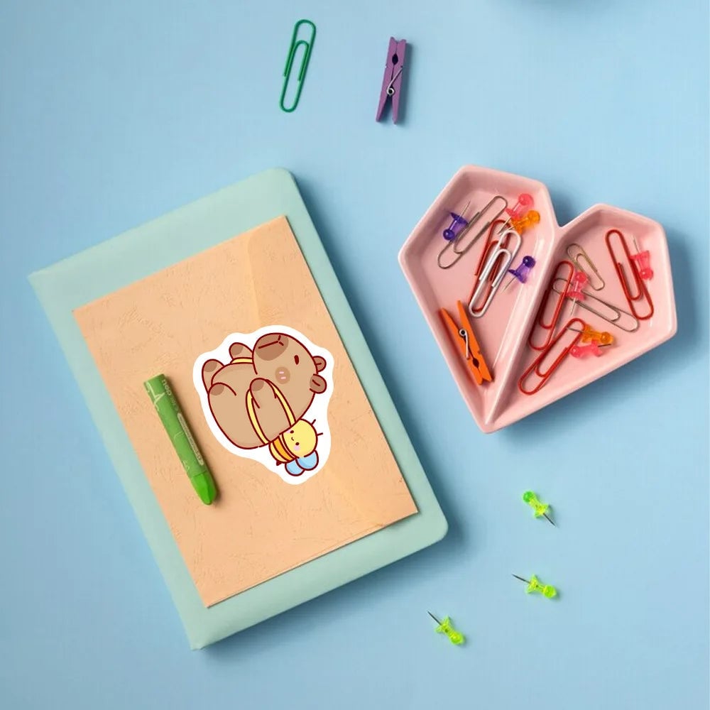 500PCS Capybara Stickers Pack - Waterproof Vinyl Decals Laptop Car