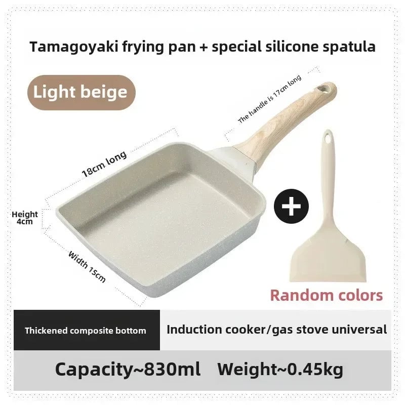 Rectangle Granite Stone Tamagoyaki Pan Nonstick Japanese Egg Frying