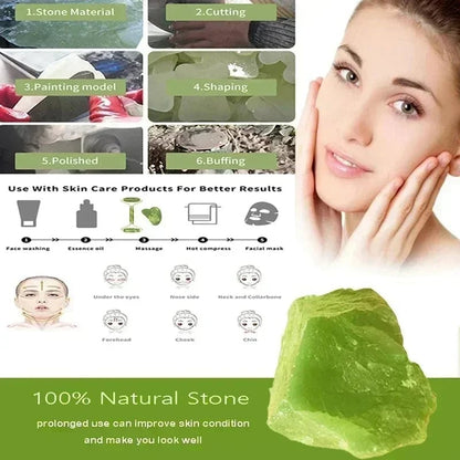 Natural Jade Roller Gua Sha Massager Face Neck Body Eye Care Tool