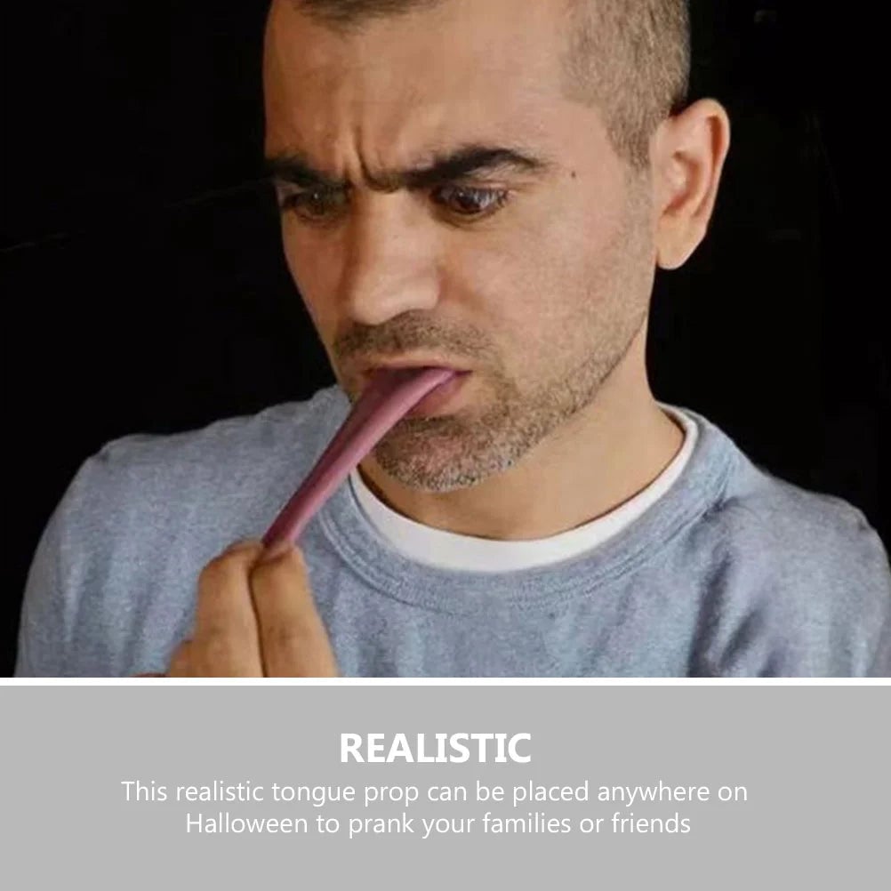 Realistic TPR Fake Tongue Toy - Halloween Prank Magic Prop Model