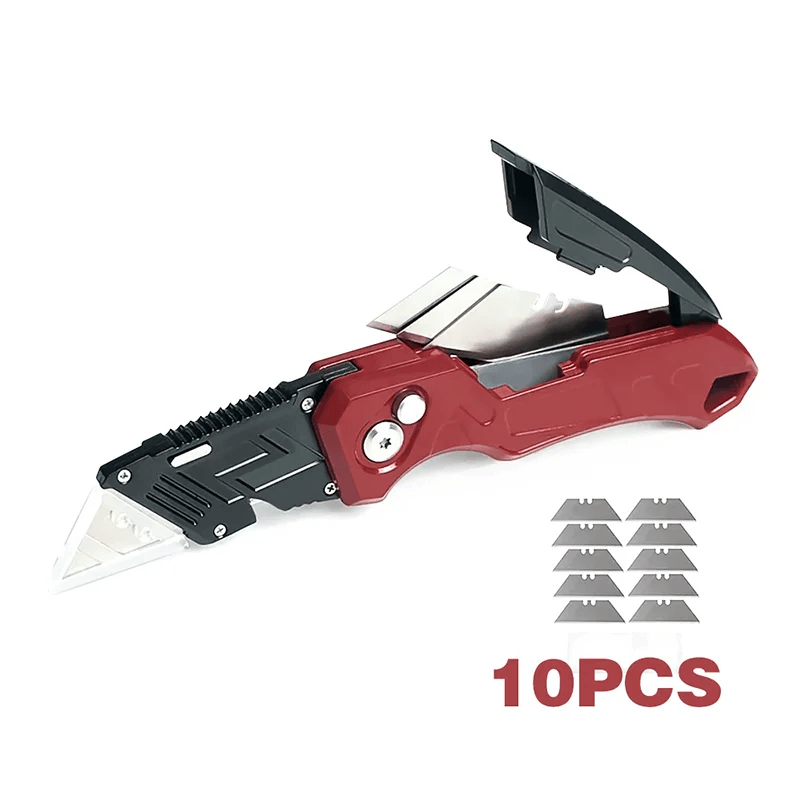 Folding Utility Knife with Replaceable Blades - Heavy Duty Cutter