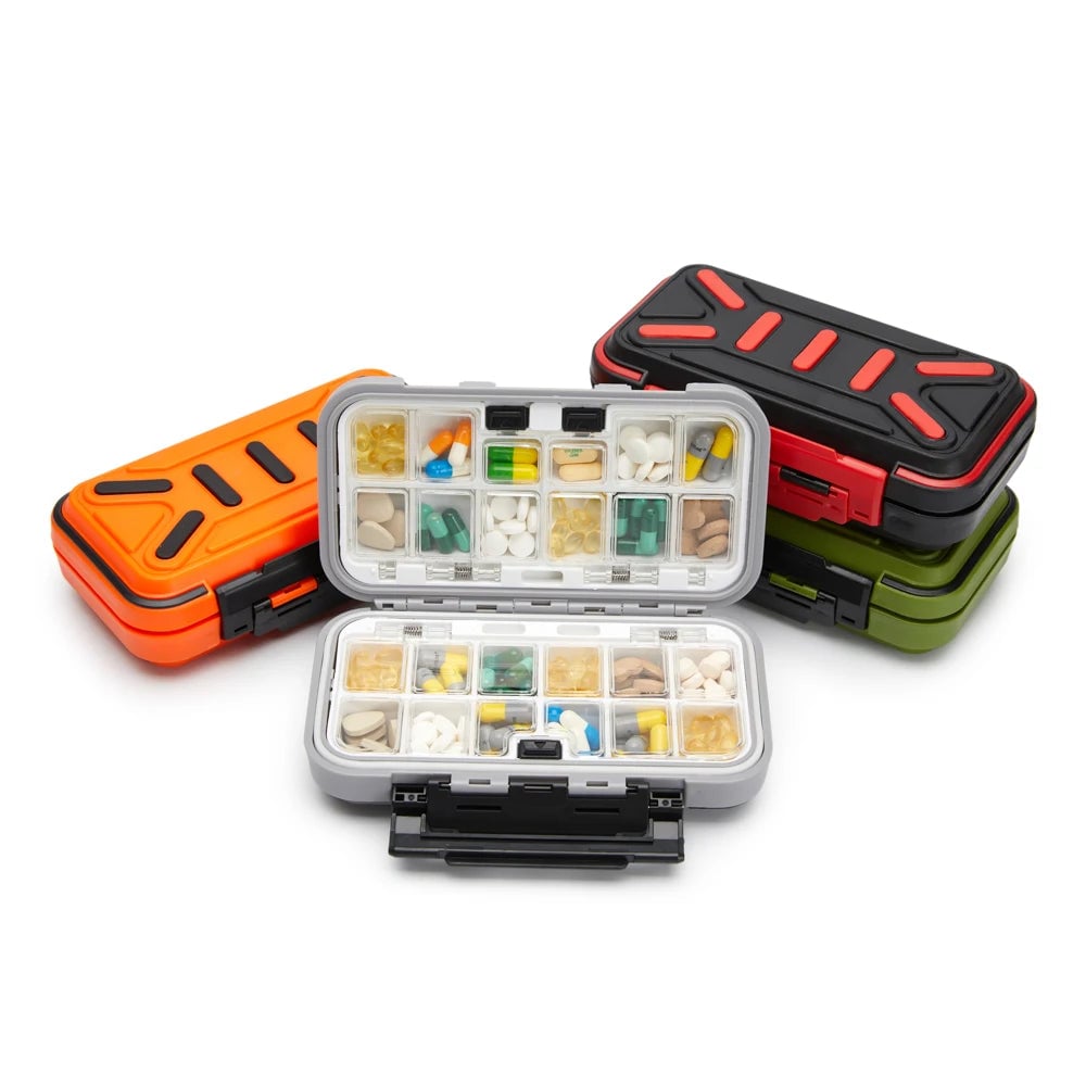 16 Grid Weekly Pill Organizer Box - Medicine Storage Container