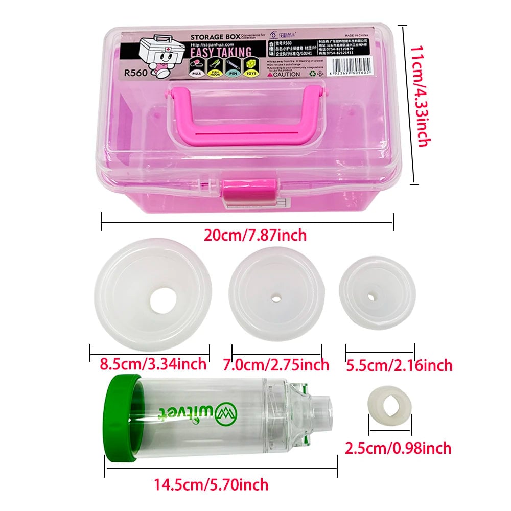 Pet Aerosol Chamber Spacer with Silicone Mask for Cat Dog Inhalation