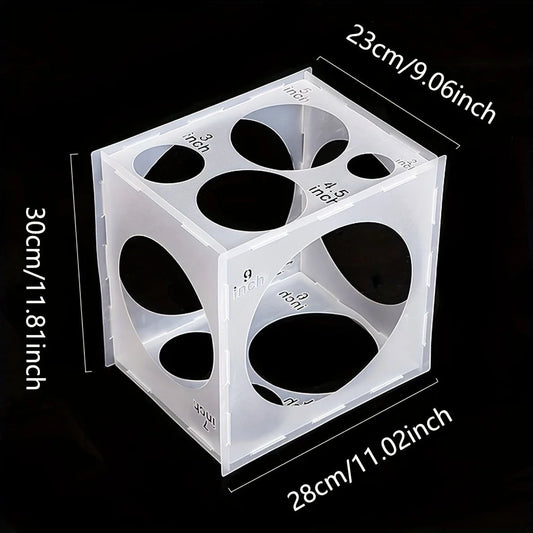 11-Hole Balloon Size Measuring Box - Flexible Holiday Wedding Party Tool