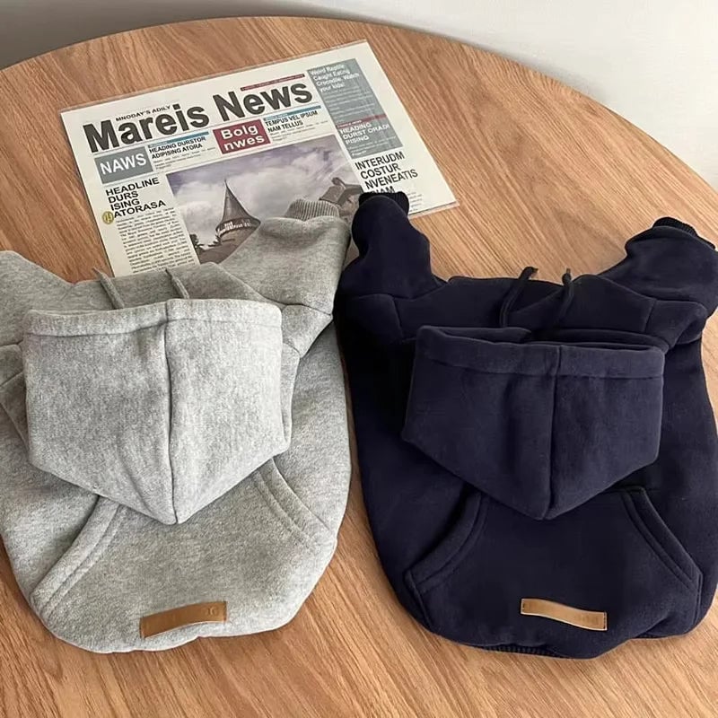 Soft Fleece Dog Hoodie - Warm Pet Clothes Small Medium Dogs