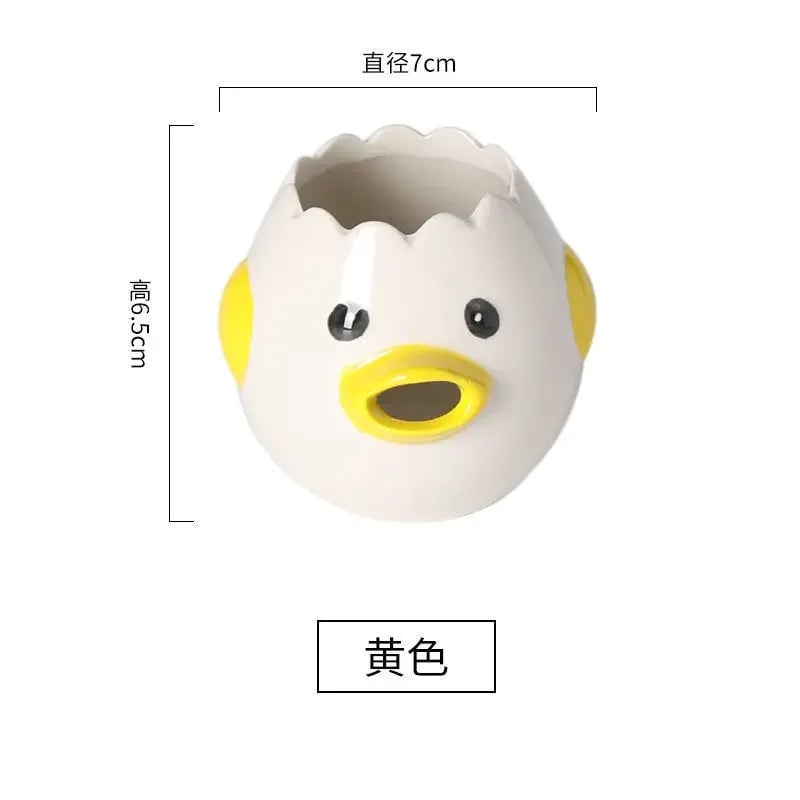 Ceramic Chicken Egg White Separator - Kitchen Baking Tool Yolk Filter