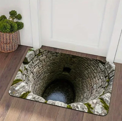 3D Broken Wood Visual Illusion Anti-Slip Door Mat Indoor Outdoor